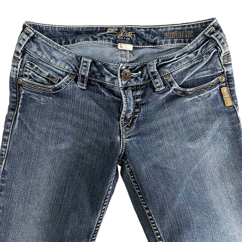 Silver Jeans Santorini Crop Capri Blue Dark Wash Women’s Size 27 - Picture 5 of 9